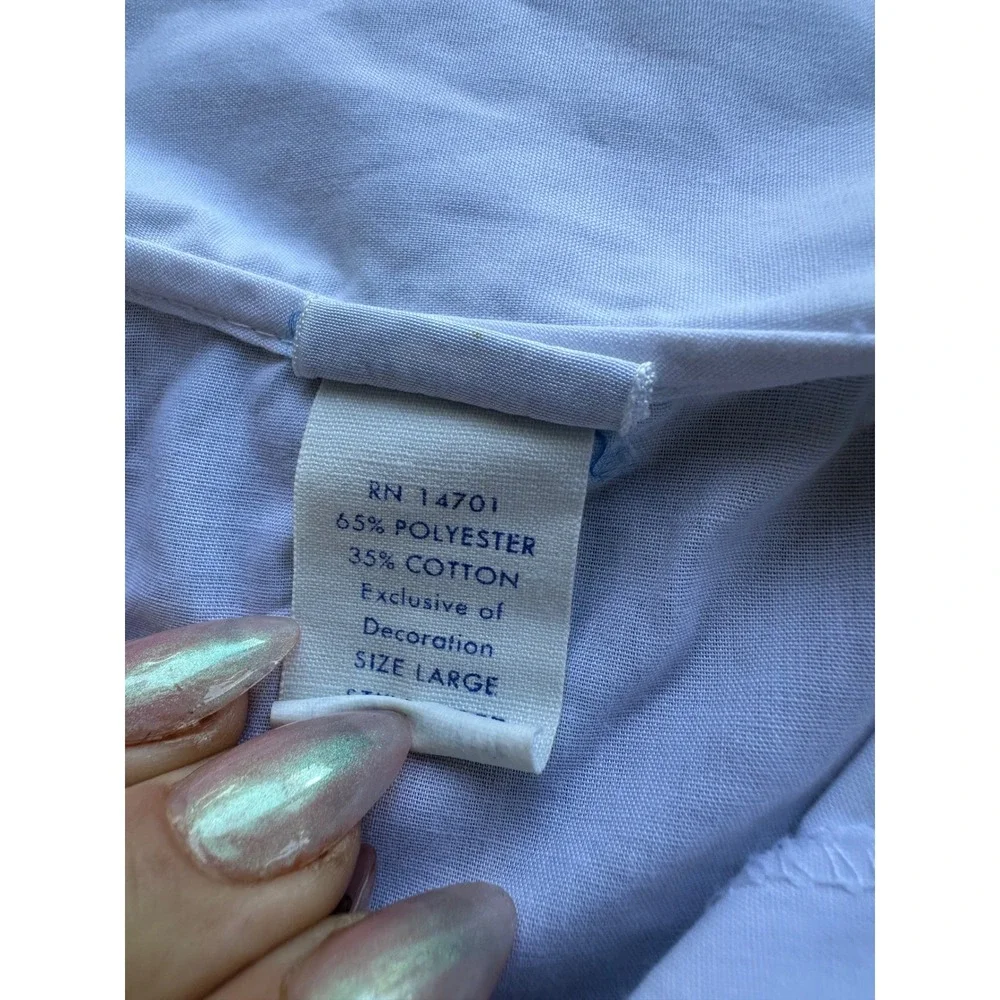 Vintage Nannekins by Nannette Girls White Shirt Blue Overalls Heart Set Large